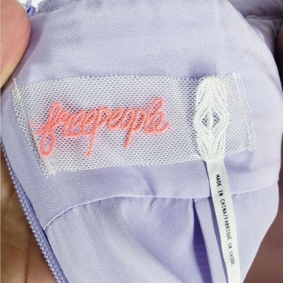 Free People We Go Together Embroidered Dress In Lilac Purple - Picture 11 of 12